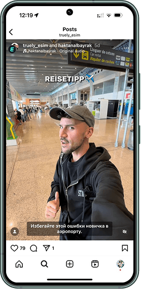 Phone displaying reviews
