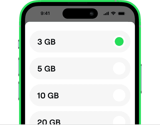 Choose your data plan illustration